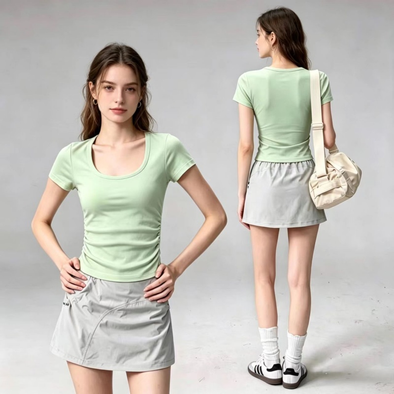 Summer Short Sleeve Padded Spo - đánh giá và giá Pilate Yoga Workout